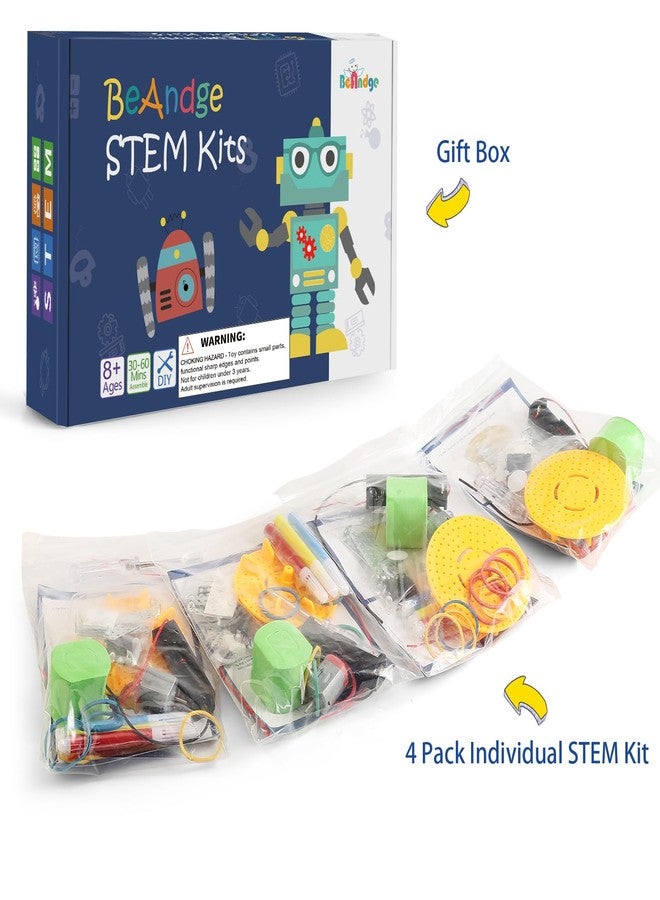 BeAndge Bulk STEM Craft Kits for Kids 8-12: 4-Pack Doodling Robot Building Kits, Classroom Activities & Science Experiments, Educational Robotics DIY Project for Boys Girls, STEM Toys for School Clubs - Image 4